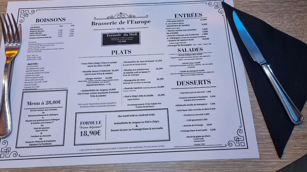 Brasserie de l'Europe - Menu Image 2